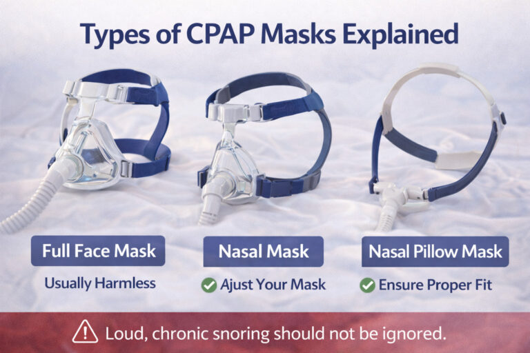 Types of CPAP Masks Explained – Full Face, Nasal & Pillow Mask Guide