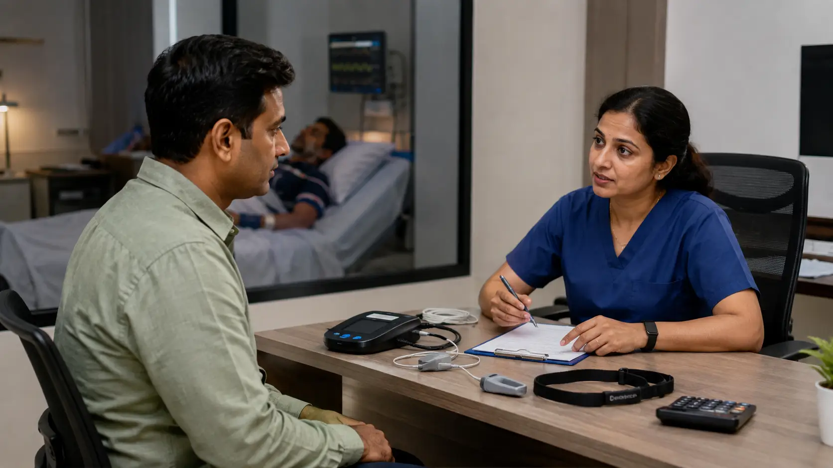 Comparison of sleep study costs in India showing home sleep test, lab sleep study (polysomnography), and CPAP titration options for diagnosing sleep apnea and other sleep disorders.