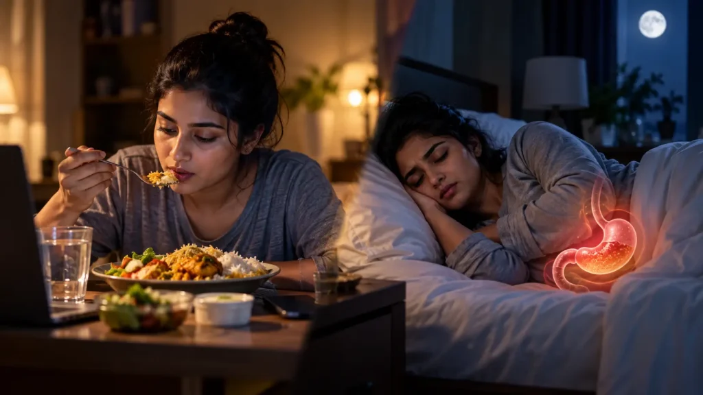 Late-night eating impact on deep sleep