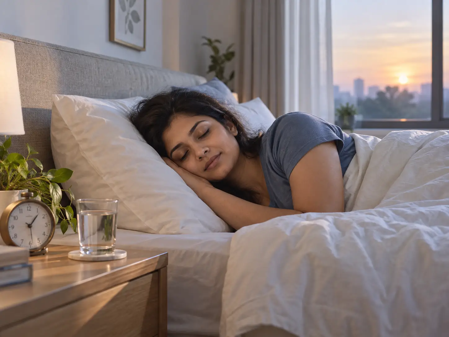 Diagram showing the connection between sleep and hormonal health with cortisol and insulin balance.